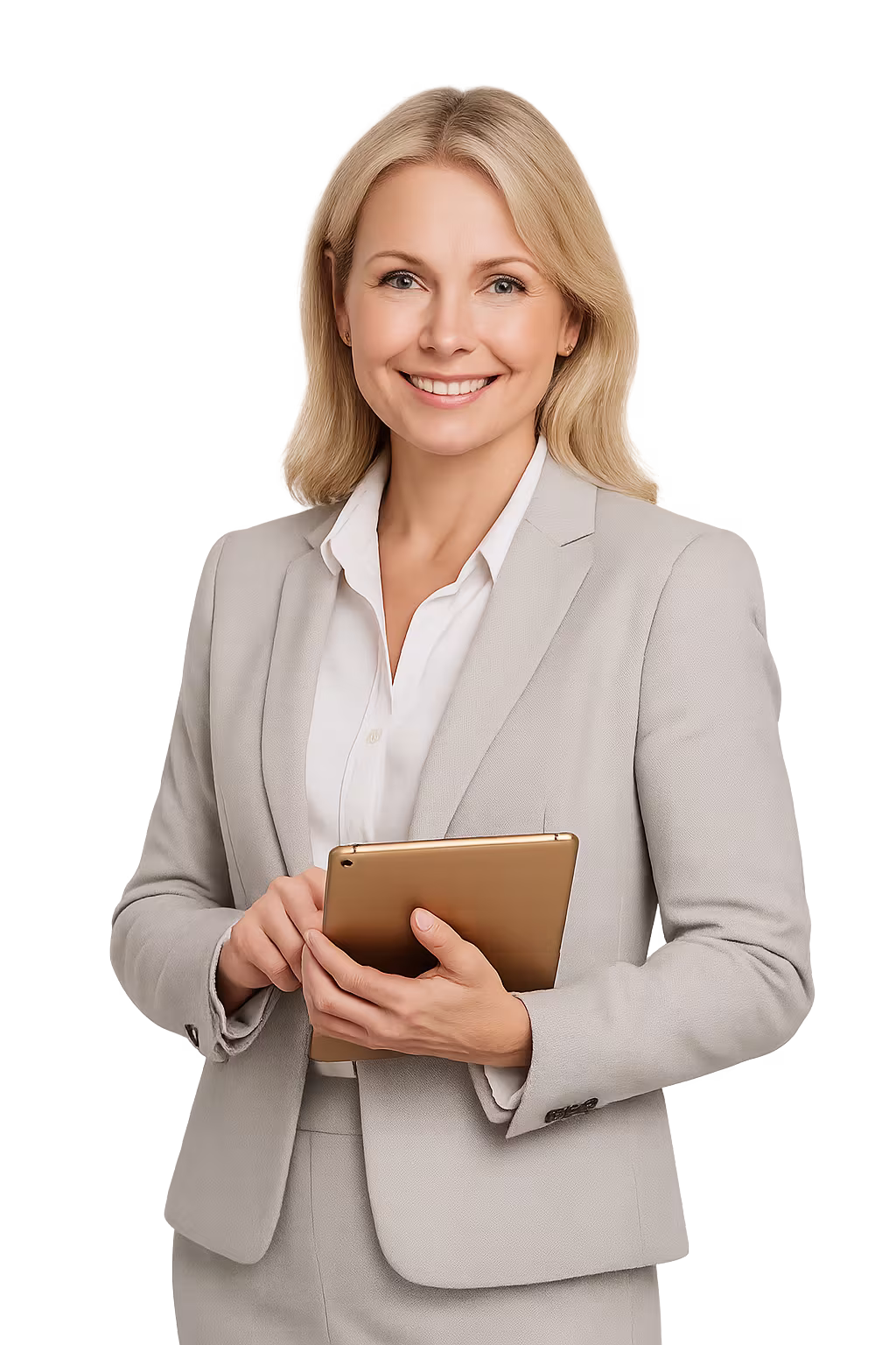 Professional accountant with tablet