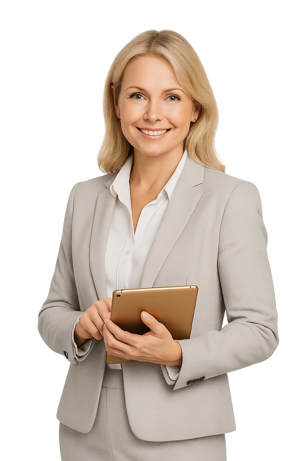 Professional accountant with tablet